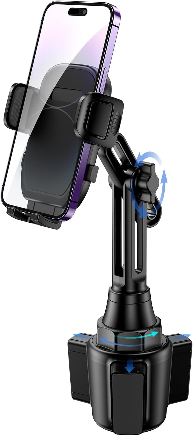 bokilino Cup Phone Mount for Car Adjustable Neck