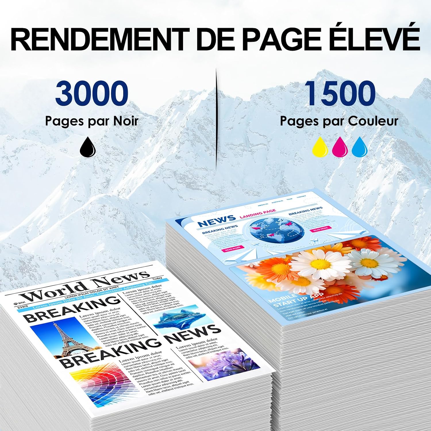 Detalle de Pack de cartouches d’encre LC427 / LC 427 compatible Brother (4 pièces) pour MFC-J5955DW, MFC-J6955DW et plus