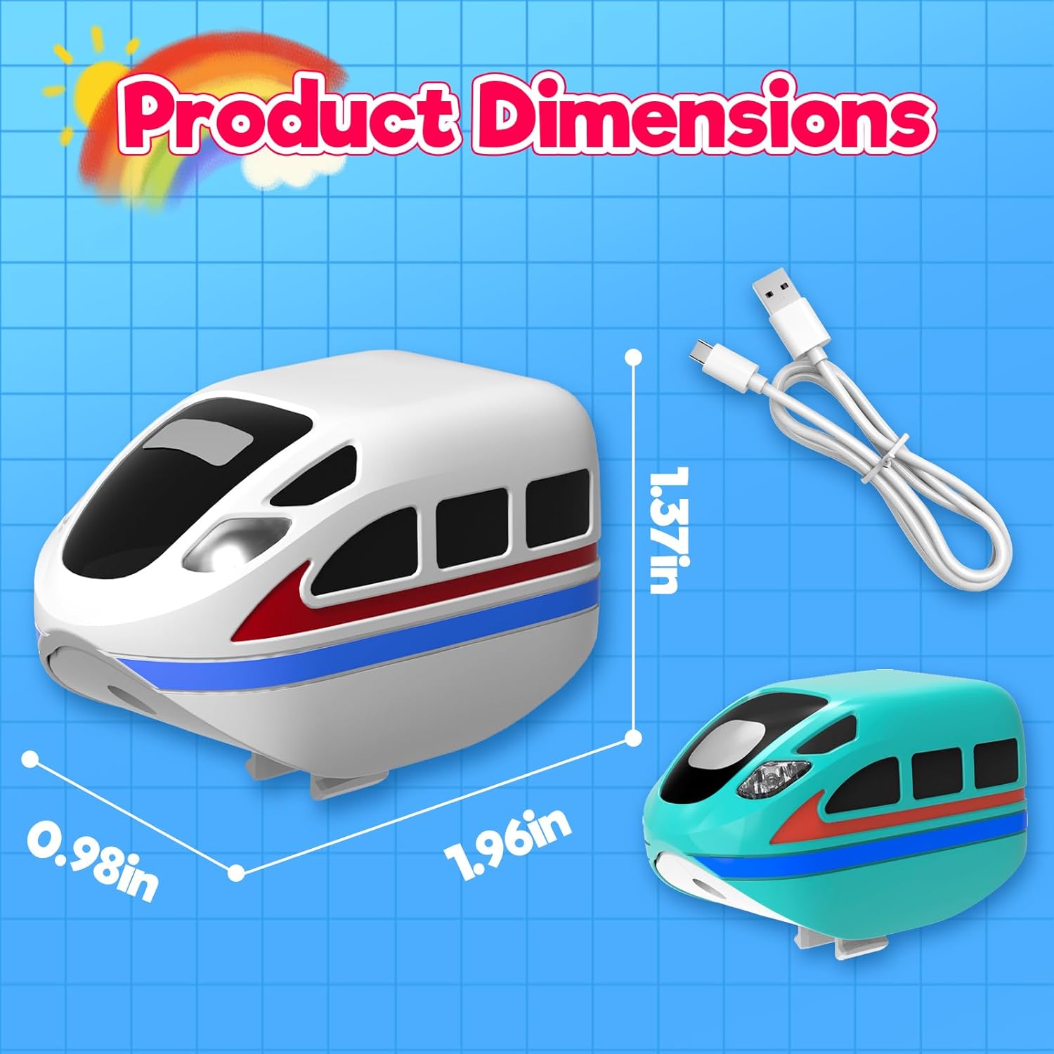 Thumbnail 2 de Only Electric Train Cars (2-Pack) for Magneverse Tracks – USB Rechargeable