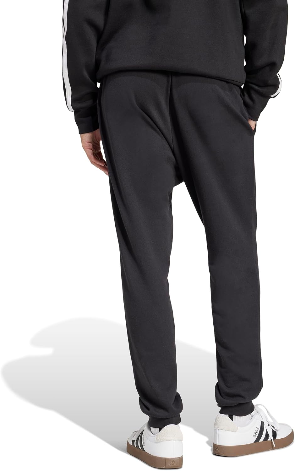 Detalle 2 de Adidas Homme Essentials Feelcozy French Terry Pants – Noir/Blanc, Taille L