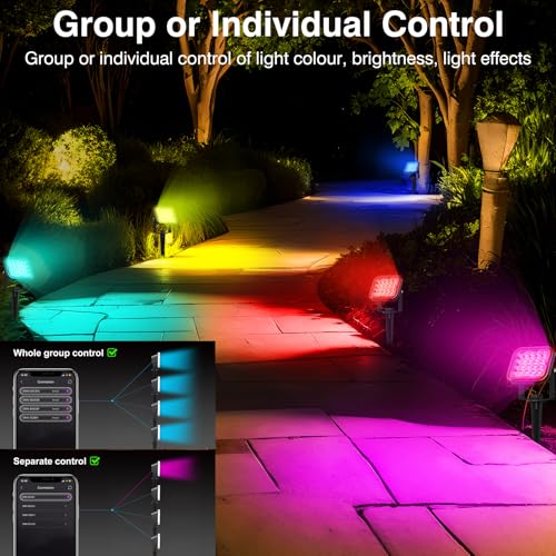 Thumbnail 7 de NATPOW Focos LED RGB para Jardín con Bluetooth 🌈