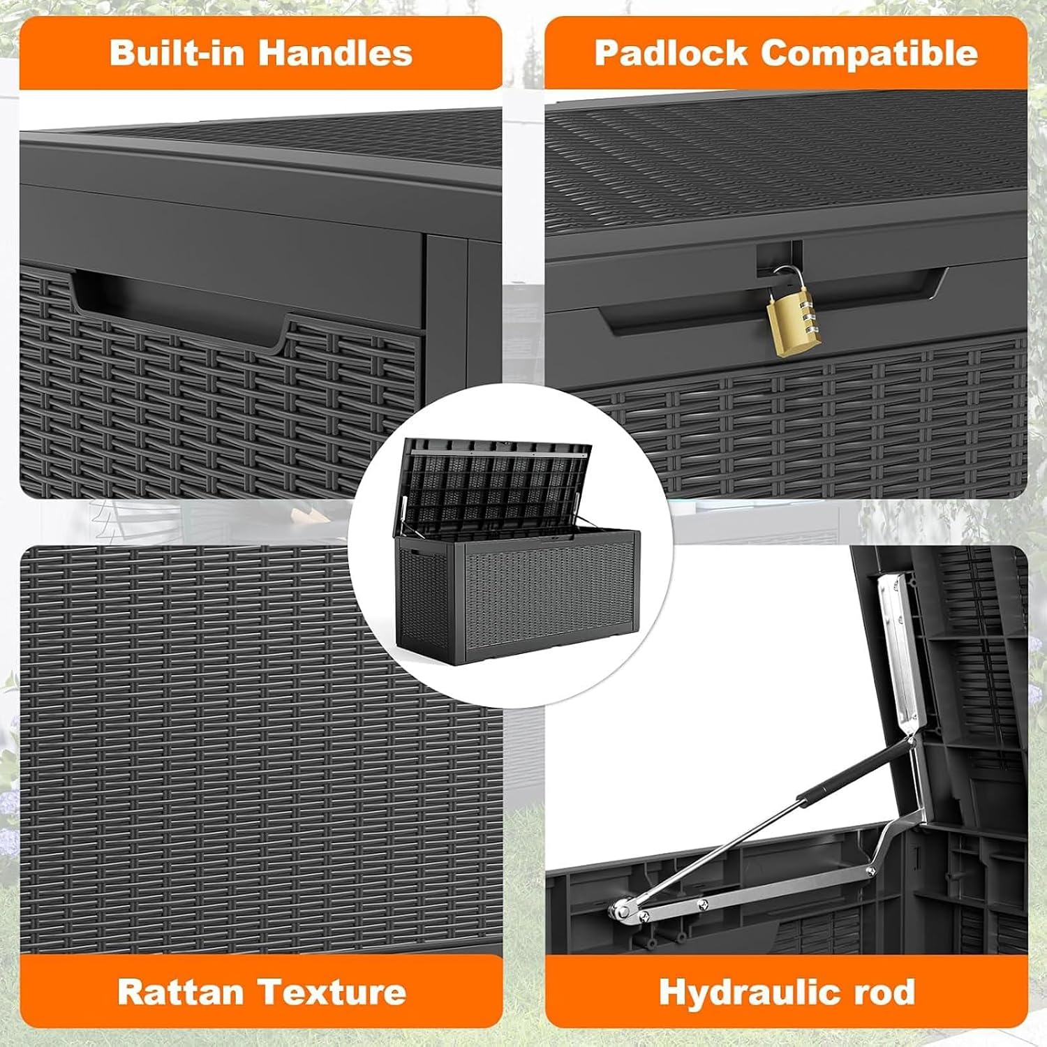 Detalle de PatioZen Deck Box 170 Gallon