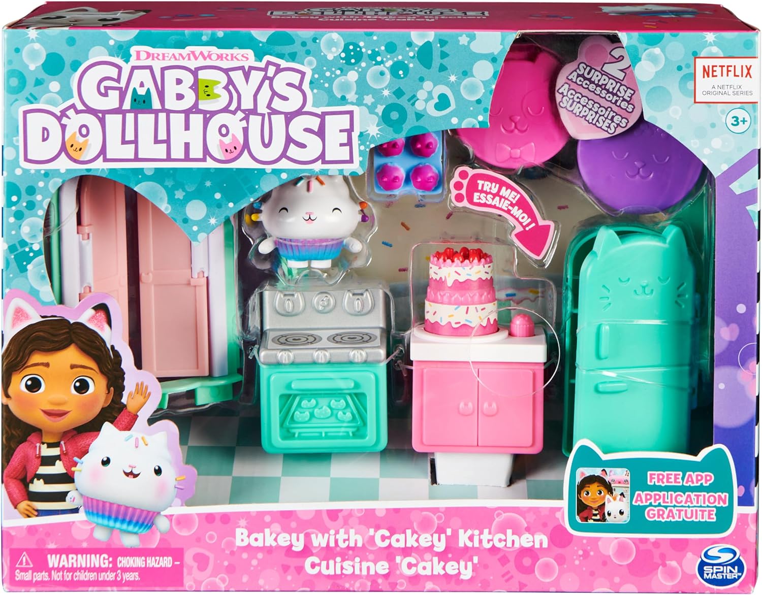 Detalle 2 de Gabby’s Dollhouse: Bakey with Cakey Kitchen with Figure and Accessories