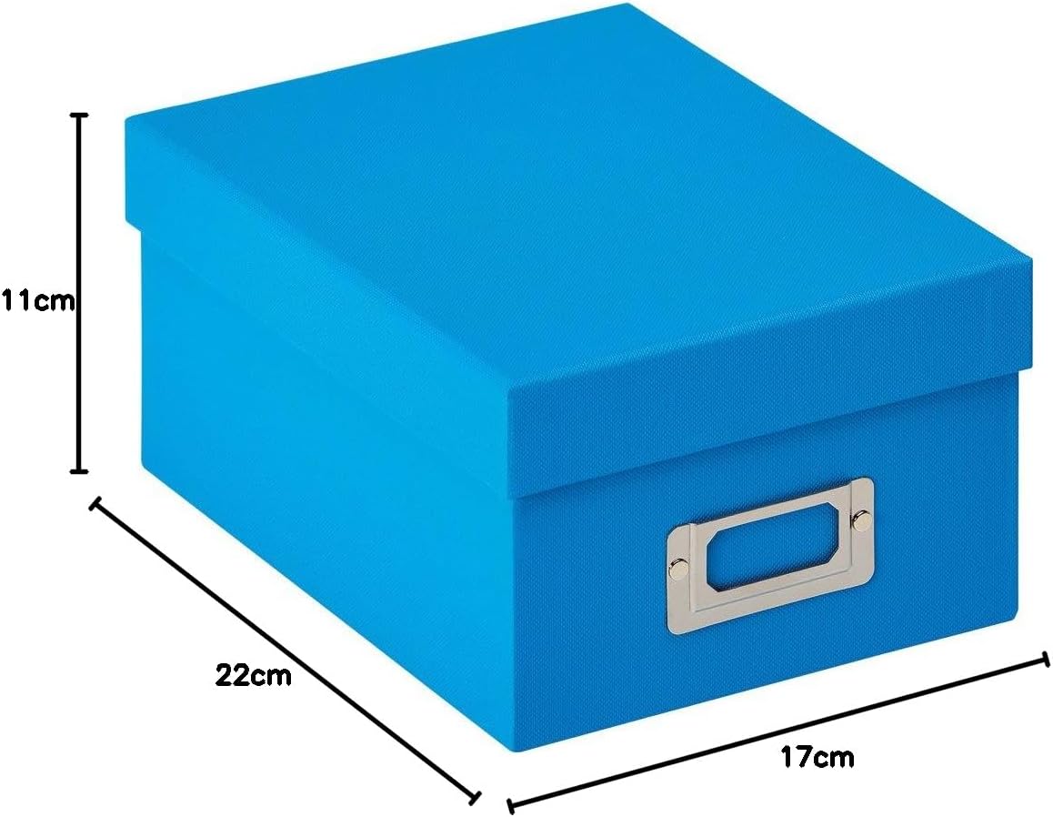 Detalle 2 de Walther Design Cajas de Almacenaje Azul Océano 10x15 cm 🌊