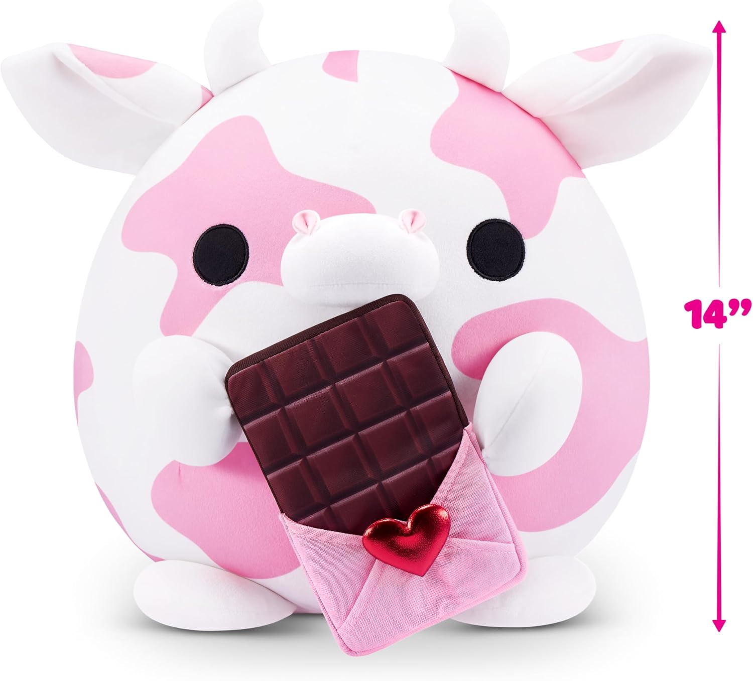 Detalle de Snackles Valentinstags-Edition von ZURU – flauschig-weiches Plüschspielzeug (35 cm)