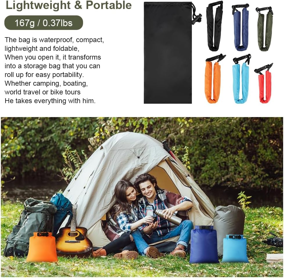 Detalle 2 de vsshe Waterproof Dry Bags 6PCS (1.5L–8L) – lightweight waterproof dry bag set for kayaking, rafting and hiking