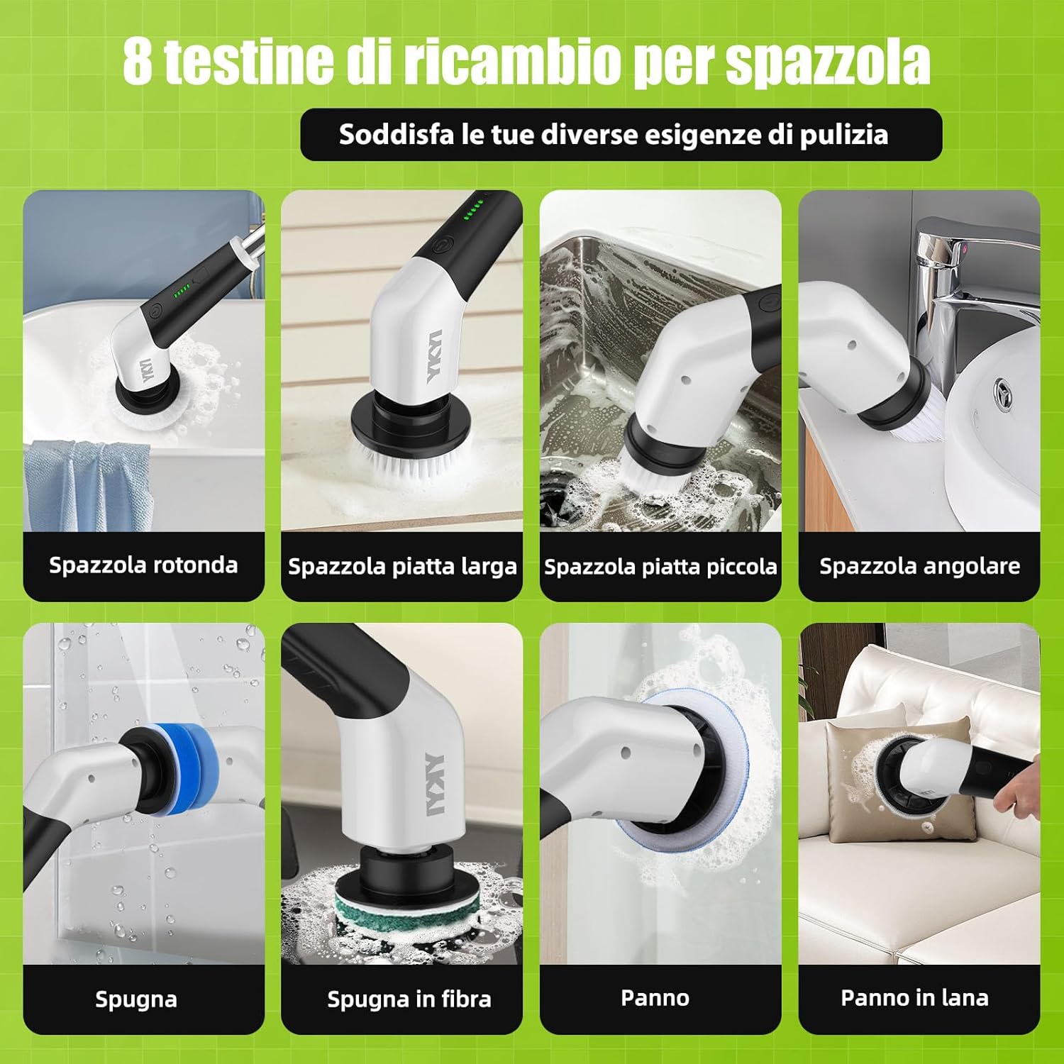 Thumbnail 5 de Spazzola elettrica rotante YKYI 8 testine