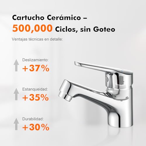 Thumbnail 3 de Ibergrif M11050 grifo monomando 3/8″ para lavabo 🚰