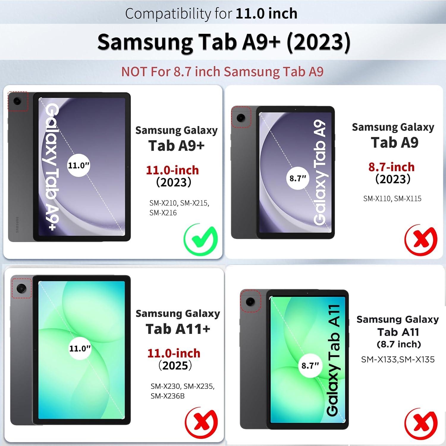 Thumbnail 1 de Samsung Galaxy Tab A9+ case 11 inch
