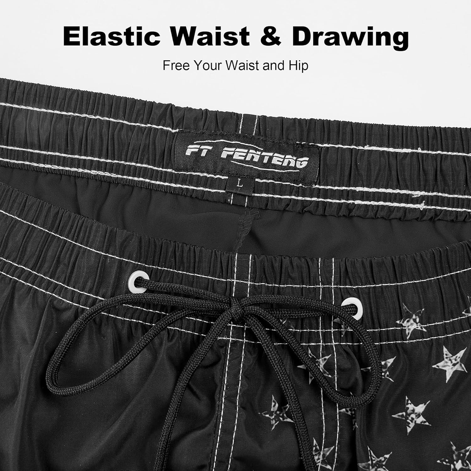 Thumbnail 6 de FT FENTENG 9" Big & Tall 2-in-1 Swim Trunks with Compression Liner