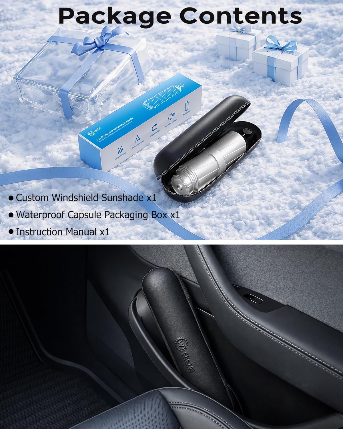 Thumbnail 3 de Weektic Custom Windshield Sun Shade Umbrella for Toyota RAV4 (2013-2026)