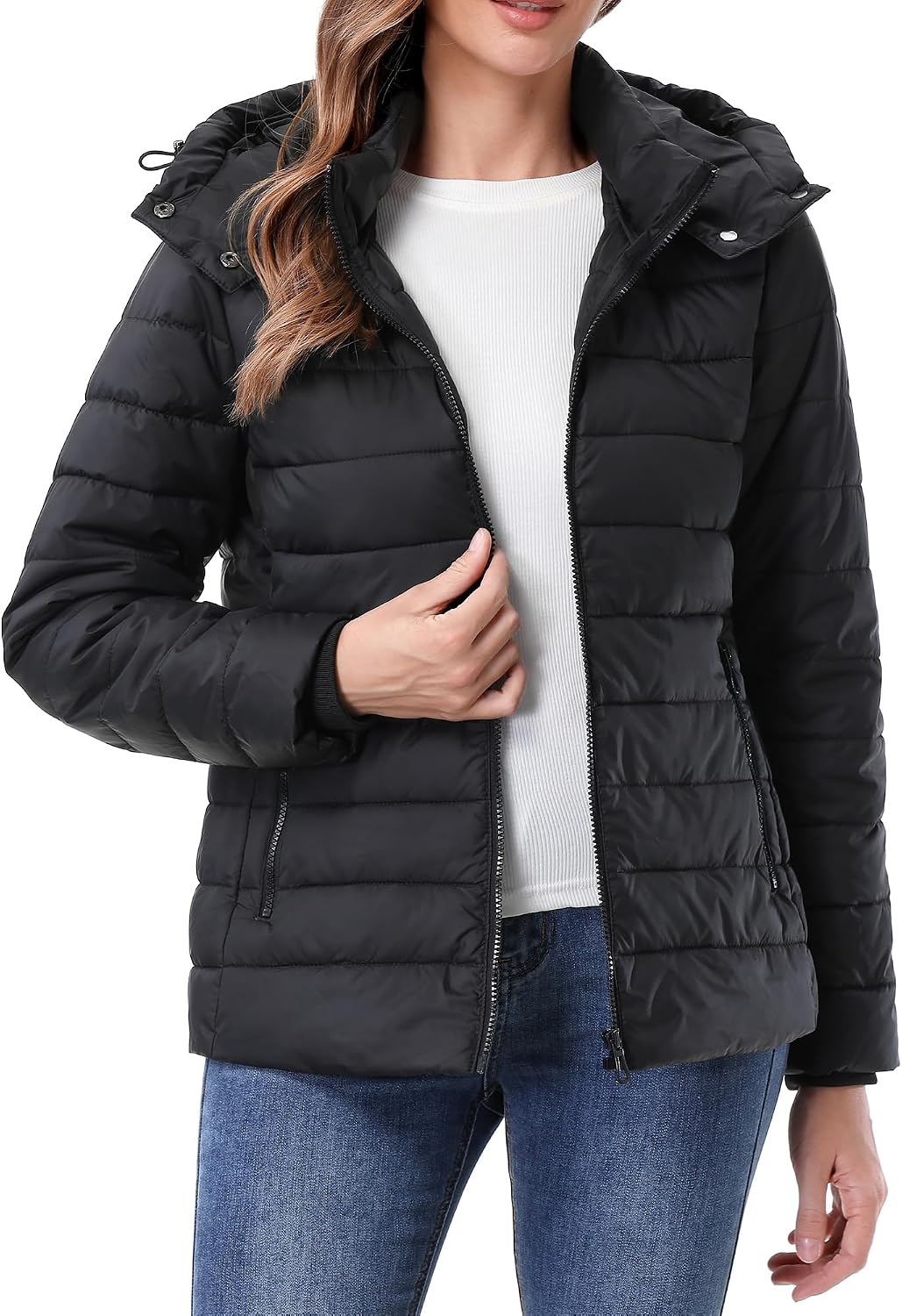 Detalle de TDYPCI Women's Winter Coat Waterproof Puffer Jacket