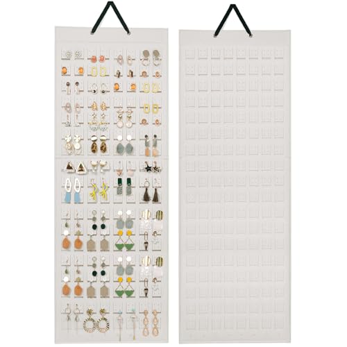 Detalle de Lolalet Organizador de Pendientes Colgantes - Soporte de Pared para Aretes, 304 pares, Crema