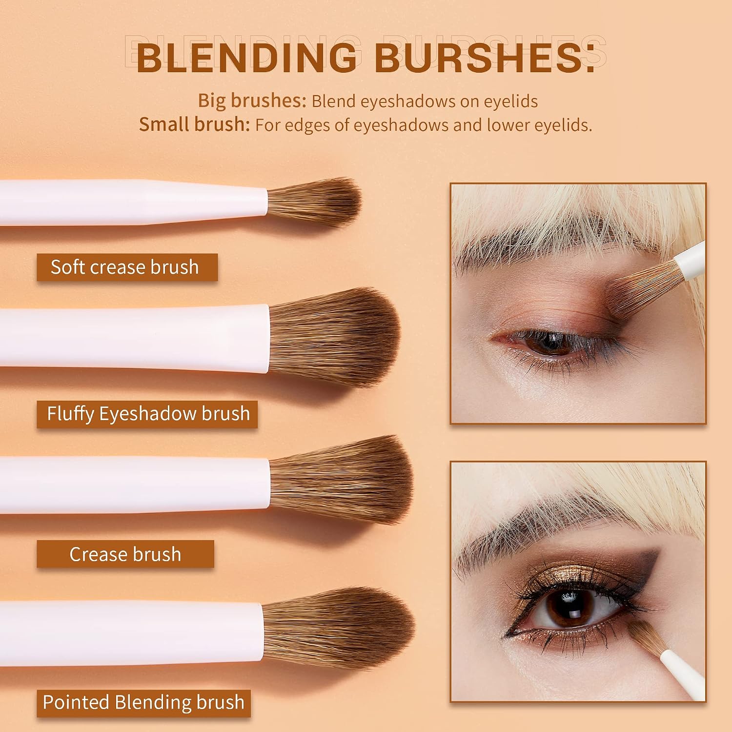 Detalle de Jessup kit pinceaux yeux vegan 10 pièces