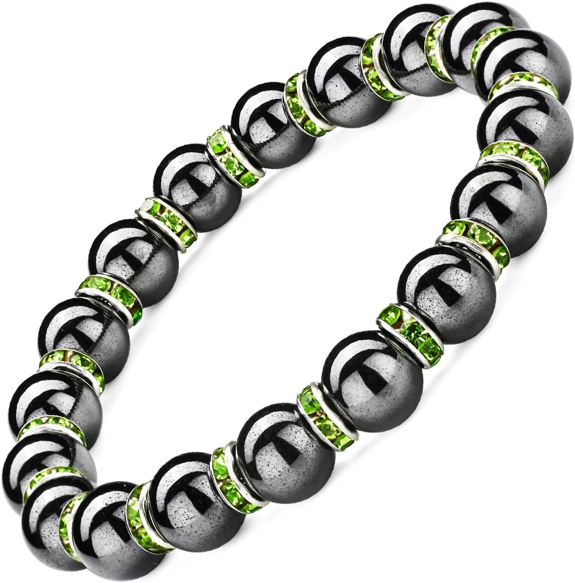 Detalle de Apocalyptic-K Magnetarmband mit Strasssteinen (6/8 mm) für Damen und Herren – antistatisch