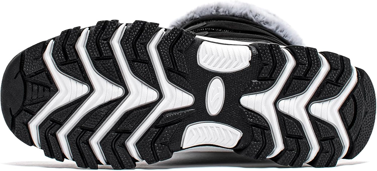 Detalle 2 de HOBIBEAR Women's Waterproof Winter Snow Boots, Faux Fur Lining, Mid-Calf