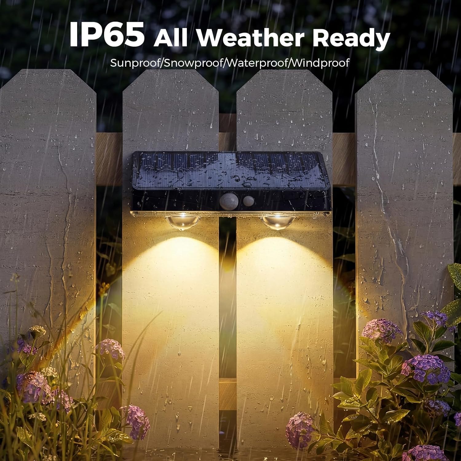 Thumbnail 3 de Kolpop Solar Fence Lights Outdoor Garden (4 Pack) – Solar Motion Sensor Wall Lights with 3 Modes