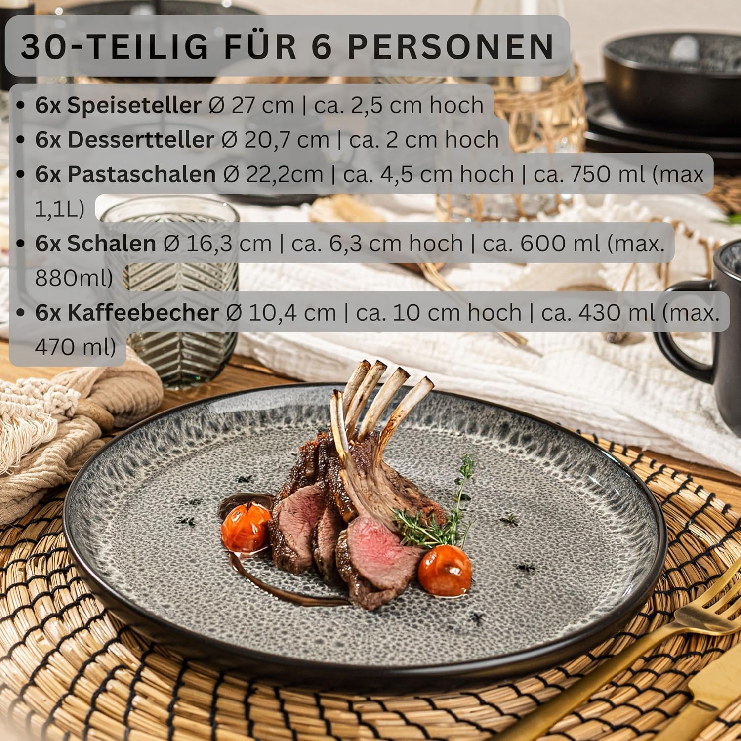 Detalle 2 de SÄNGER Sydney Kombiservice 6 Personen