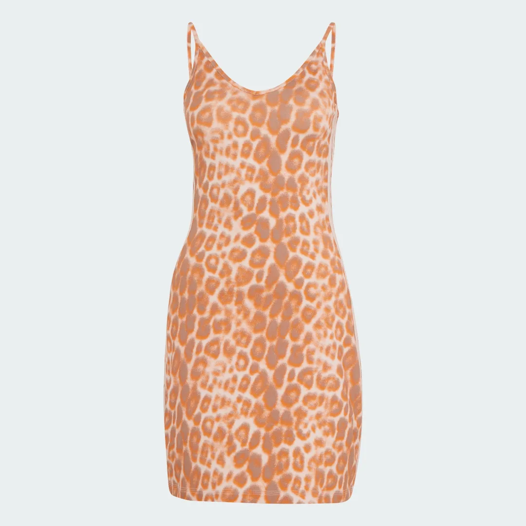 Detalle de Minivestido de estampado de leopardo Seasonal Essentials 3 Stripes de Adidas