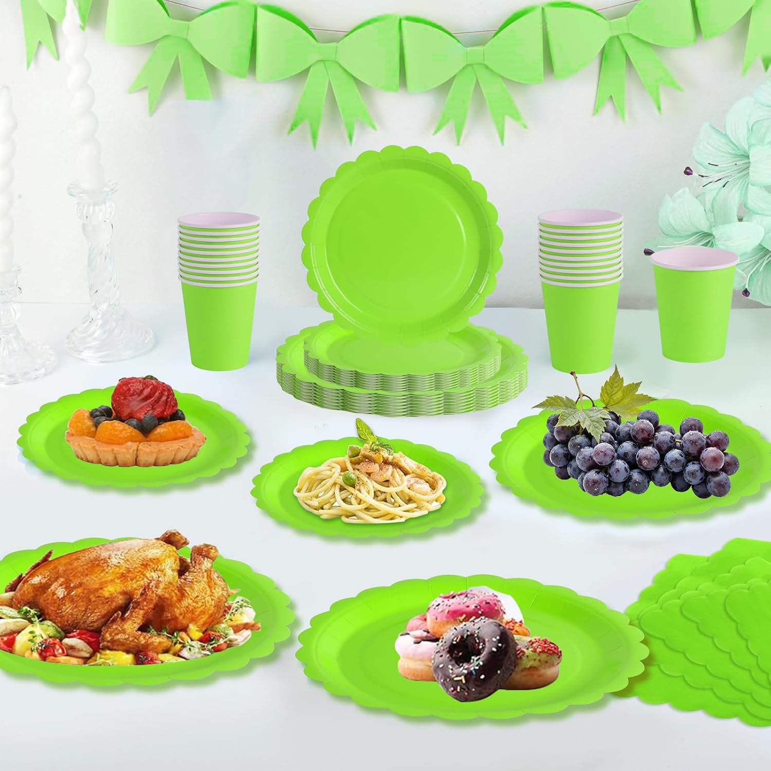 Thumbnail 3 de Disposable Party Tableware Set, 120 Pieces