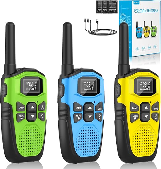 NXGKET Walkie Talkie Niños Recargable 🎤, 3pcs, Largo Alcance