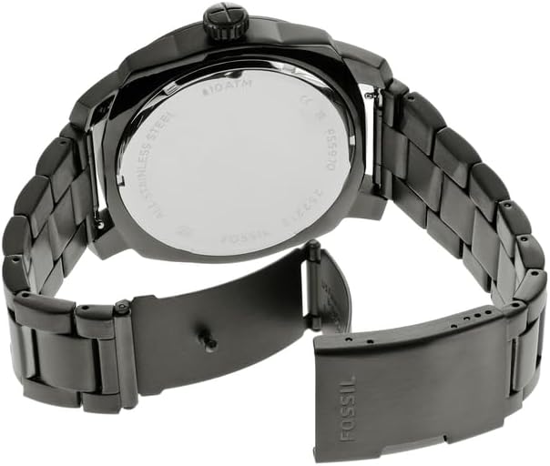 Detalle de Fossil Machine Herrenarmbanduhr: 3-Zeiger-Quarz mit Datumsanzeige, 100 m wasserdicht