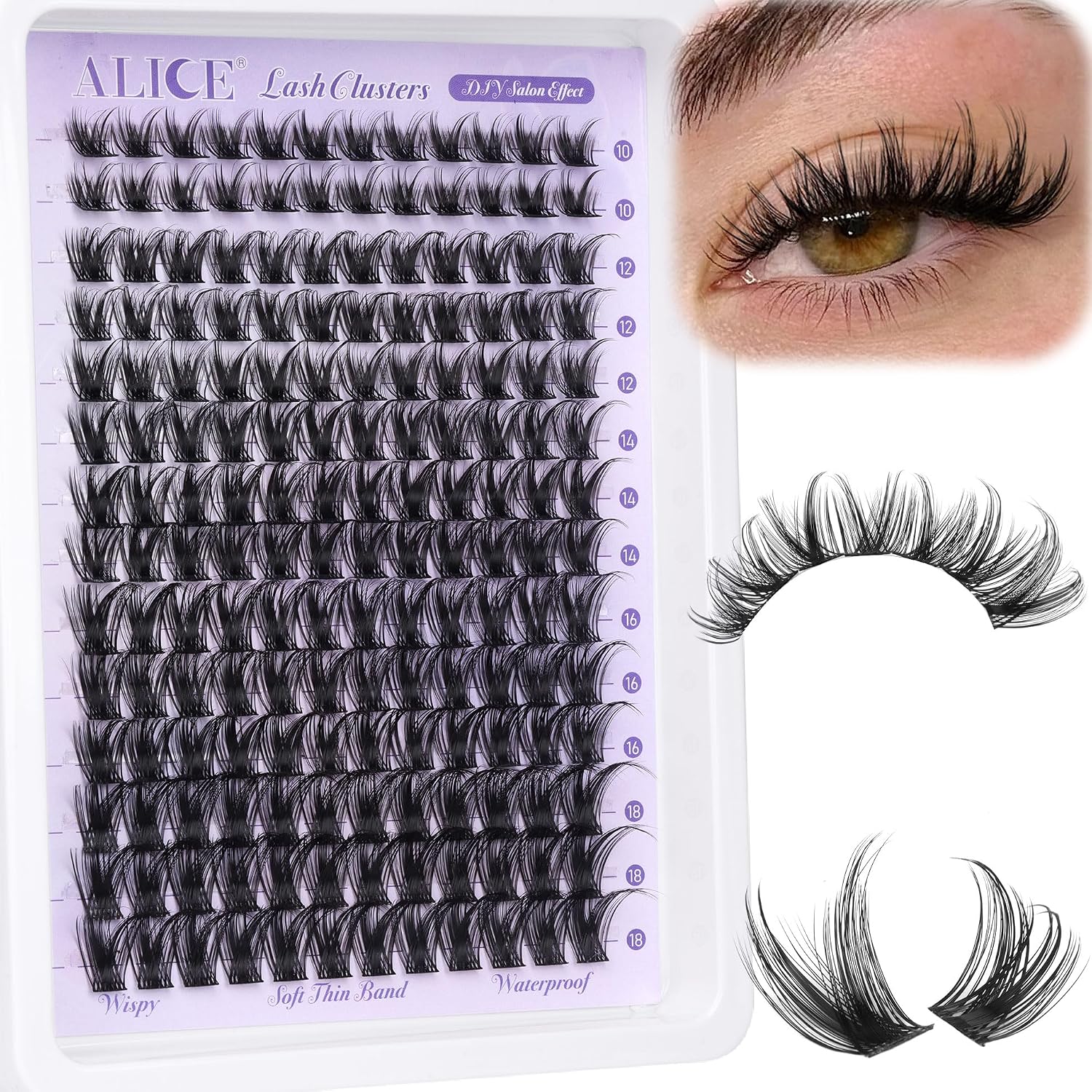 Detalle de ALICE Lash Clusters 10-18mm 168pcs ๐