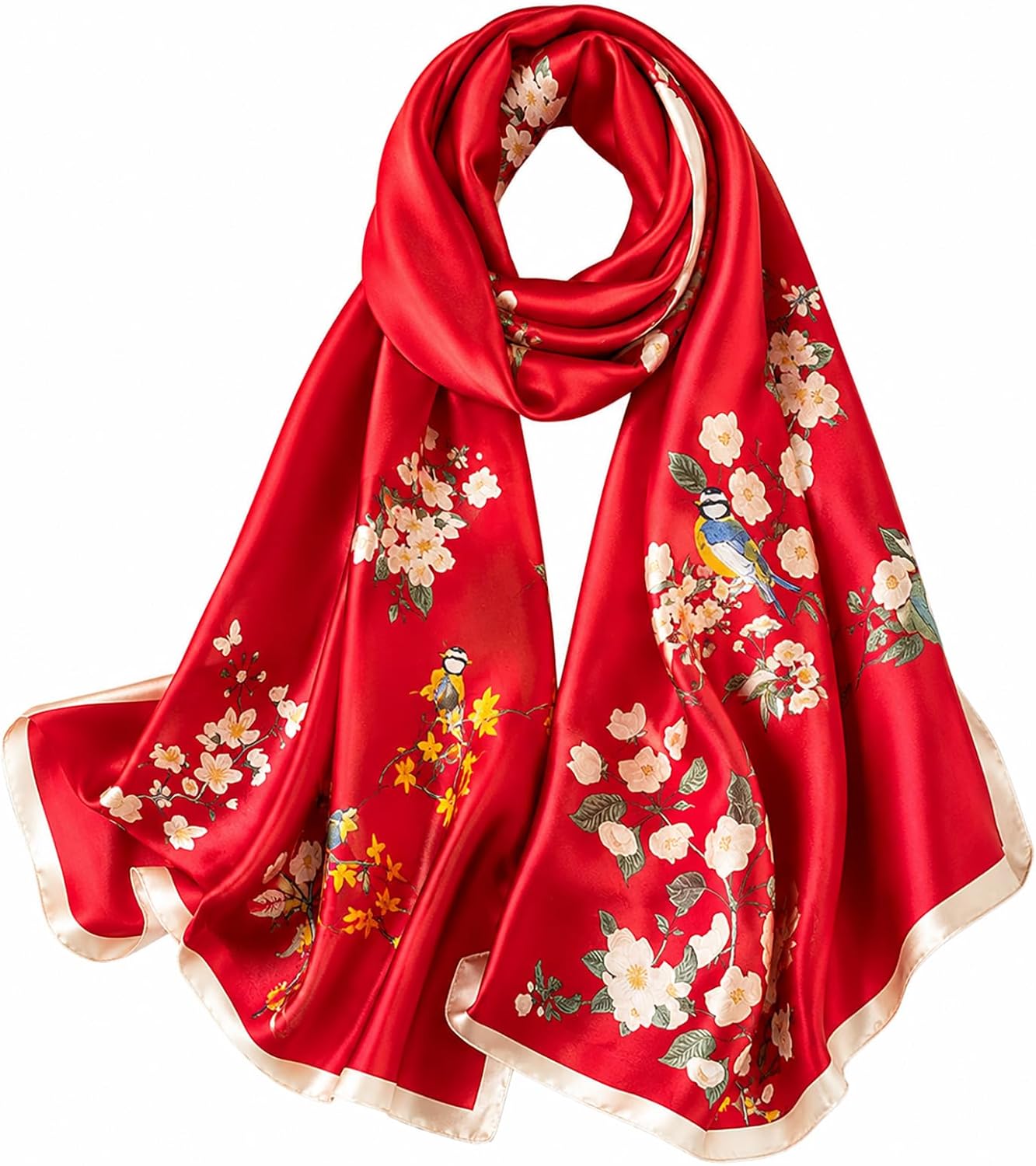 FAIRYGATE Satin Scarf Women Elegant Soft Wraps – 180 x 90 cm