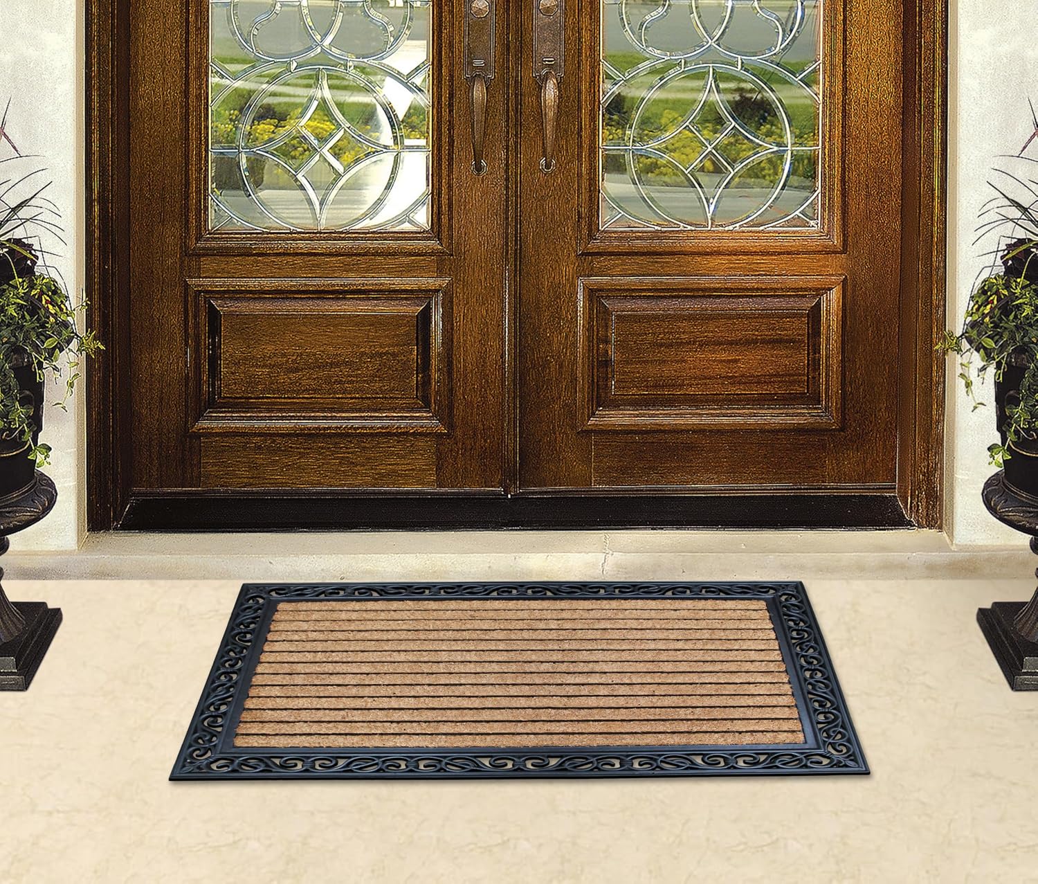 Detalle de A1 Home Collections Coir and Rubber Doormat, 30 x 48 in