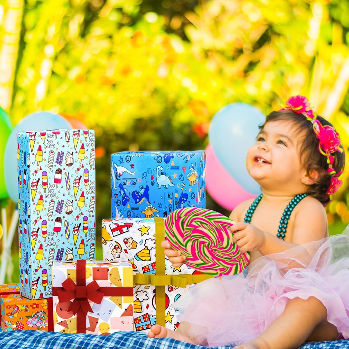 Thumbnail 3 de Kinder-Geschenkpapier Set 70 x 50 cm