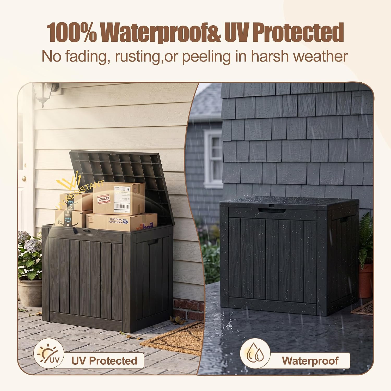 Detalle de Outdoor Parcel Delivery Box, 50 Gallon