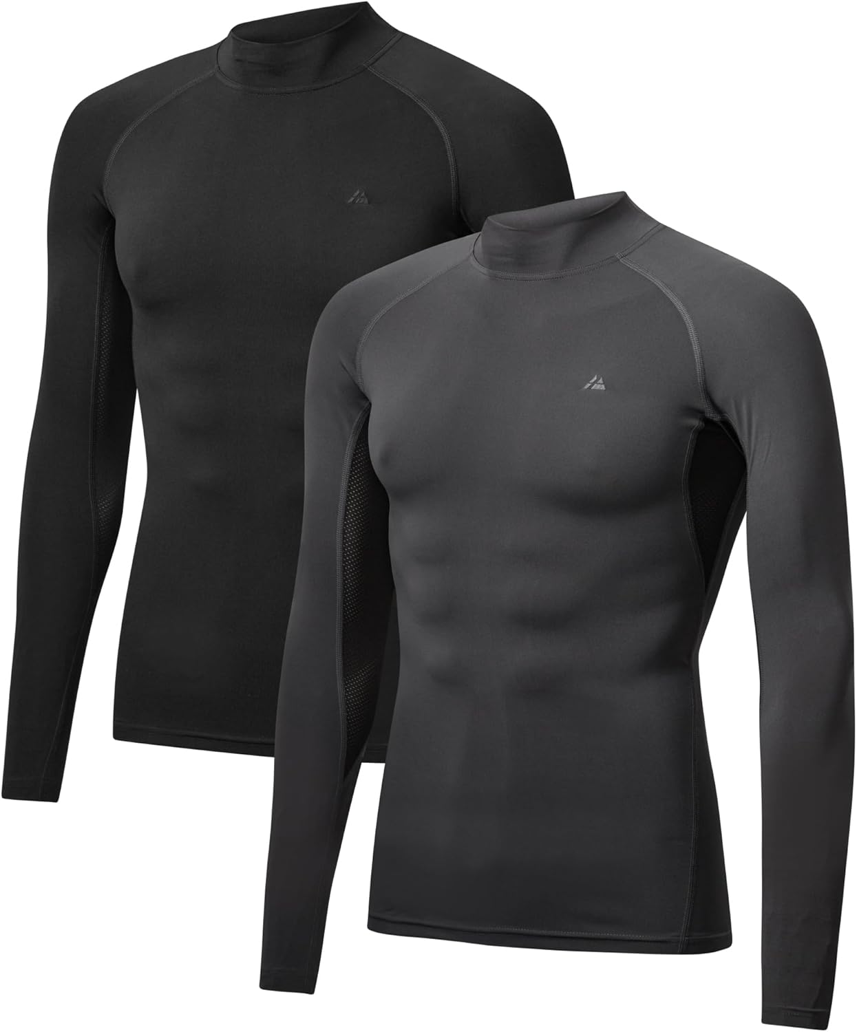 Thumbnail 6 de DANISH ENDURANCE Lot de 2 T-shirts de compression à manches longues pour homme (séchage rapide, maille respirante)