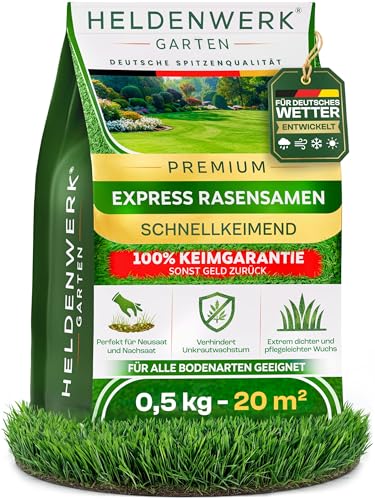 Detalle de HELGENWERK Rasensamen schnellkeimend Sommer 0,5kg – ideal für Neuanlage oder Nachsaat