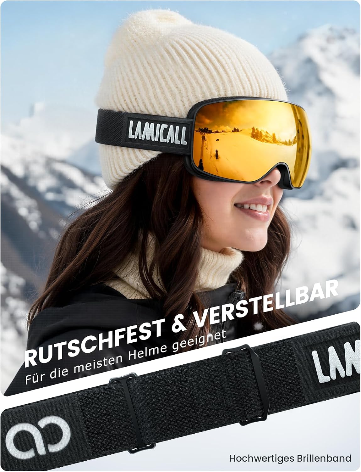 Detalle 2 de Lamicall Skibrille Herren OTG UV400