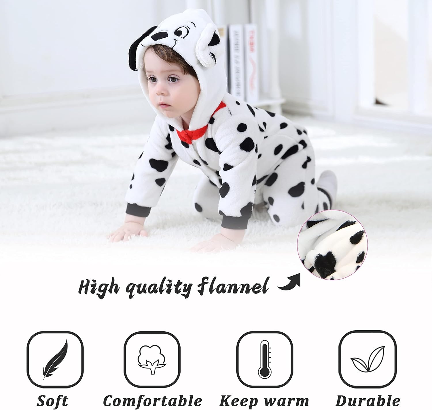 Detalle 2 de TONWHAR Animal Romper in Fleece
