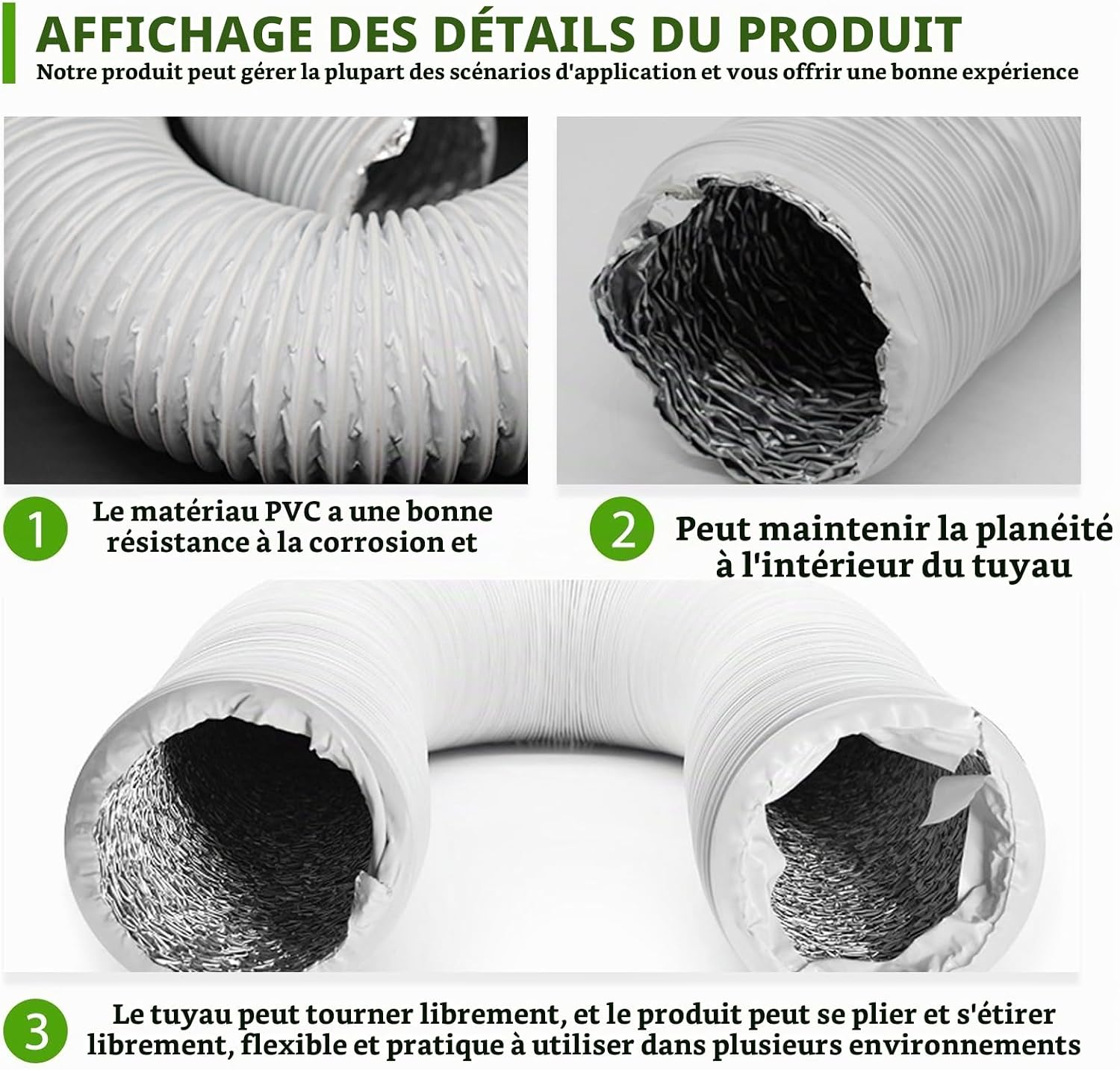 Detalle 2 de HOSPAOP HFCY100 afvoerslang Ø 100 mm, flexibel en 6 m lang