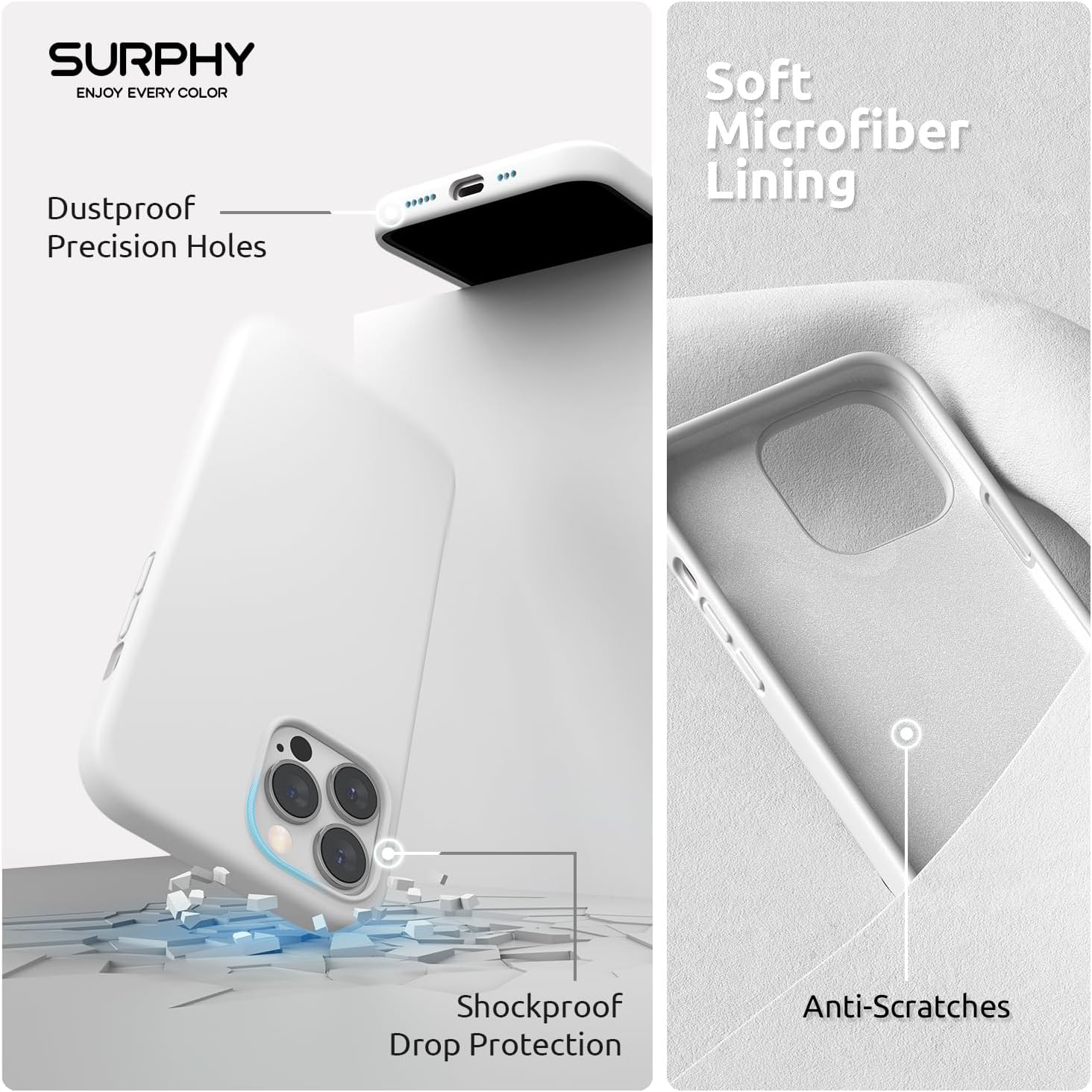 Thumbnail 5 de SURPHY Magnetic Case for iPhone 14 Pro 6.1" with Screen & Camera Protectors