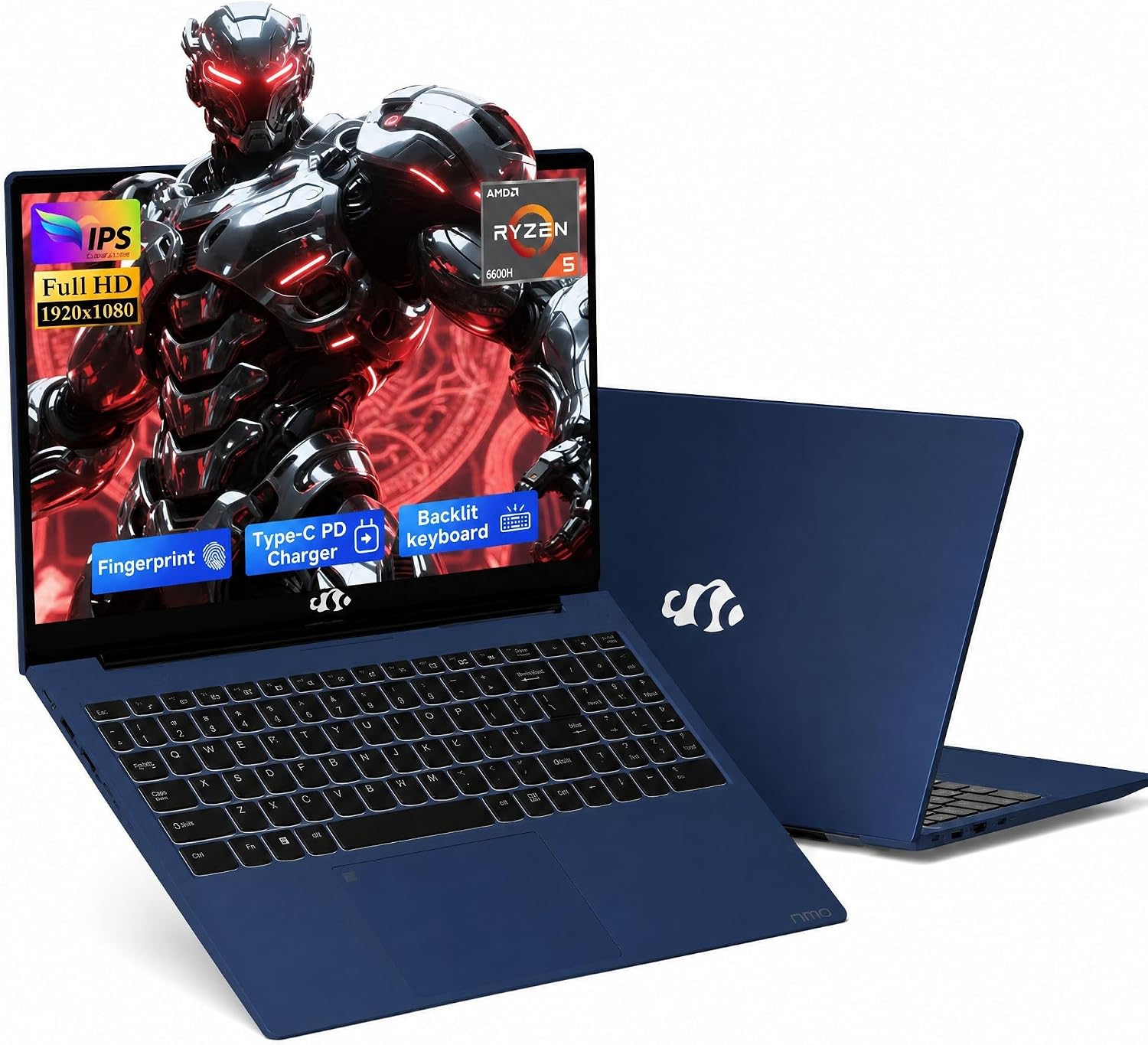 Detalle de NIMO N152 15.6-Inch FHD Laptop, Ryzen 5 3501U, 16GB RAM, 256GB SSD