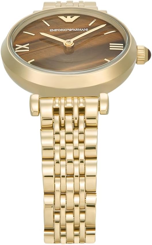 Detalle 2 de Emporio Armani Armbanduhr mitgoldfarbenem Edelstahlgehäuse – 28 mm, Quarz, 3 ATM