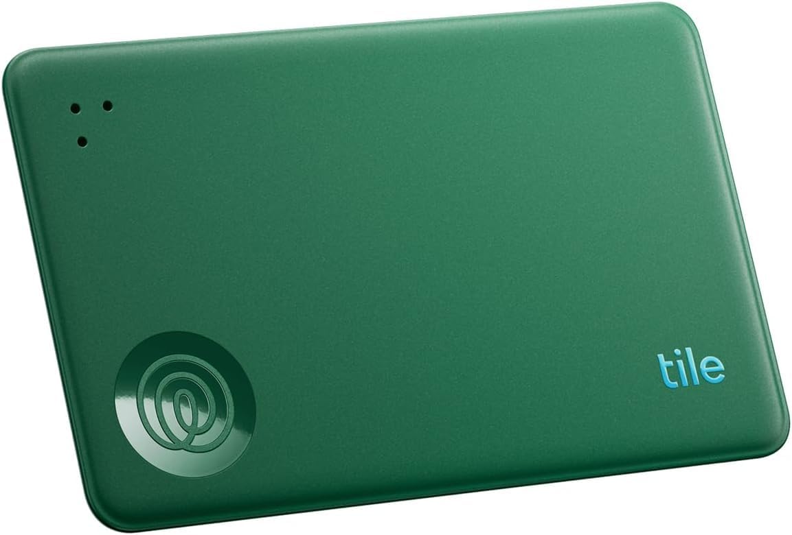 Life360 Tile Slim – Détecteur de Portefeuille et Localisateur Bluetooth (Lot de 1, Green Surf)