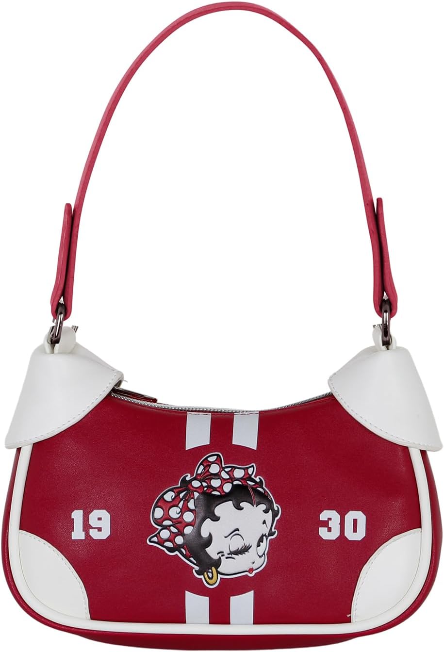 Thumbnail 1 de Betty Boop Varsity-Fancy Casual Bag, Burgundy (21.5 x 14.5 cm)