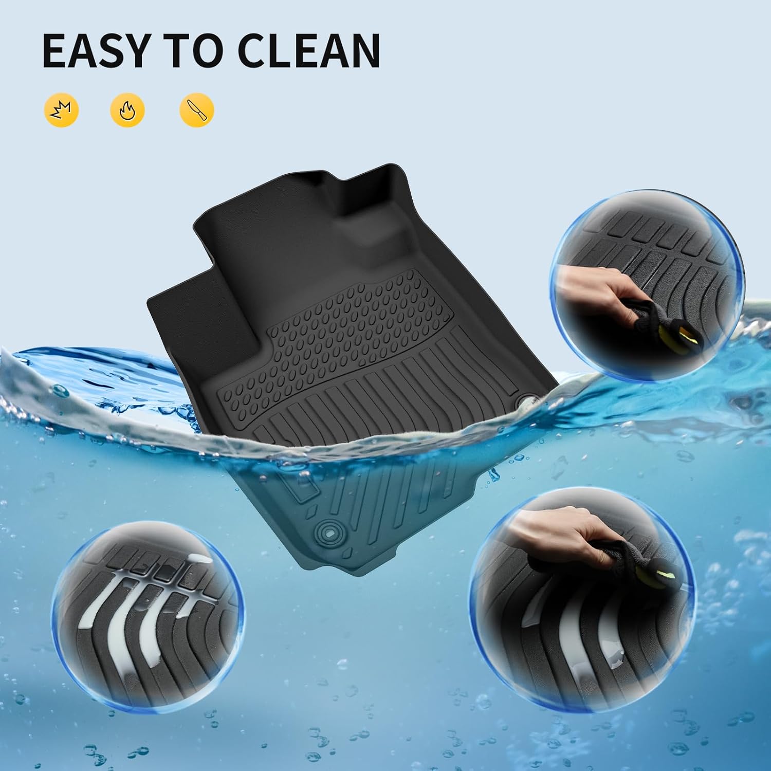 Thumbnail 5 de GINOWY Custom Floor Mats & Cargo Liner for Genesis GV70 (2022-2026, Not for Electrified)