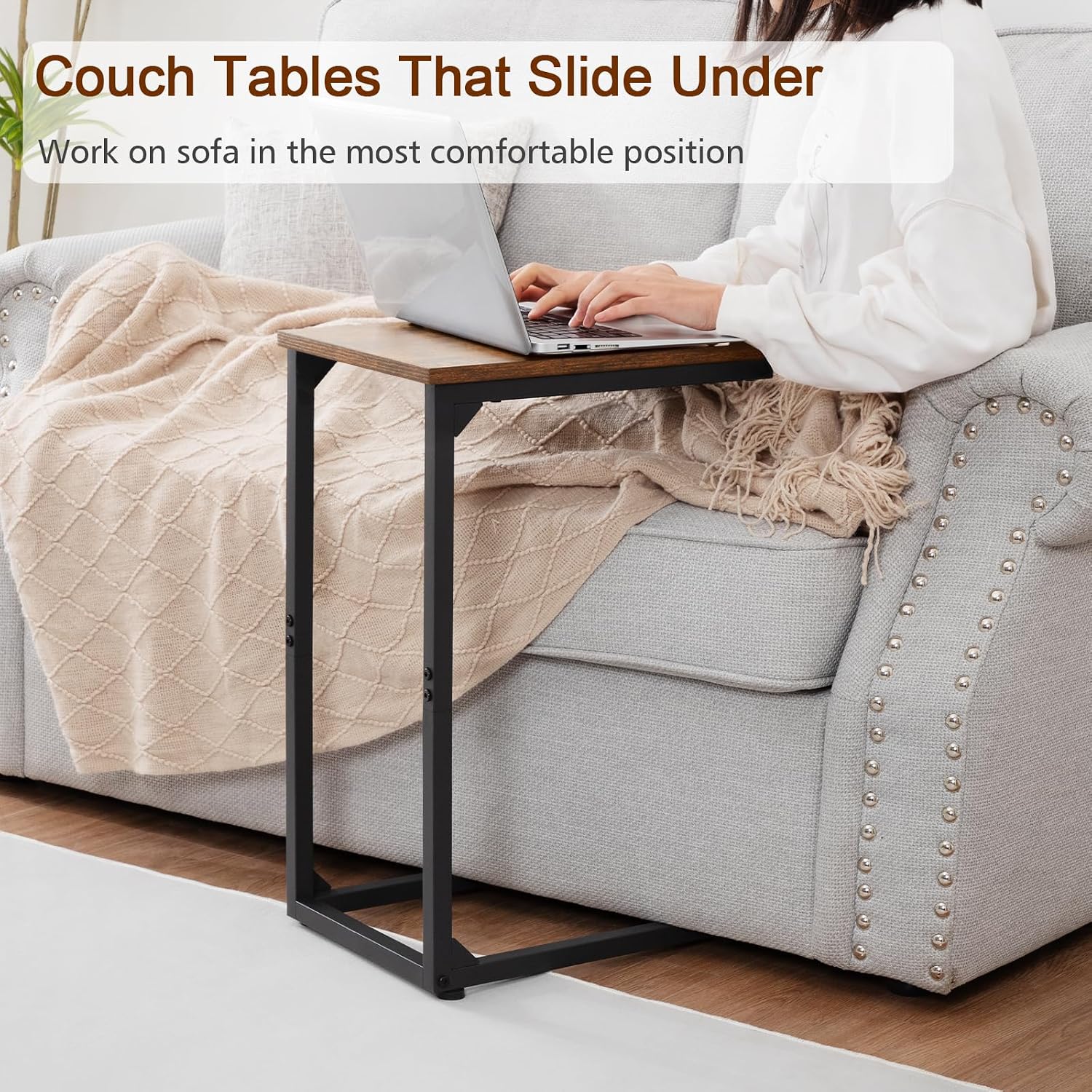 Detalle 2 de AMHANCIBLE C-Shaped End Tables, Set of 2