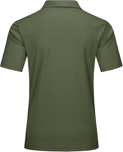 Thumbnail 1 de TACVASEN Polo Hombre Manga Corta – Camisa Polo Deportiva Verdes Ejército, Secado Rápido y Transpirable
