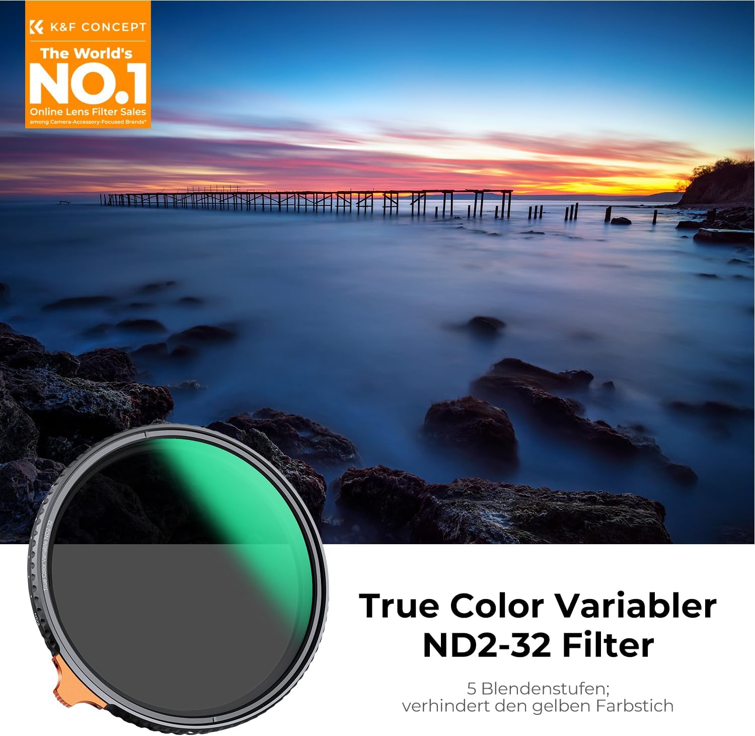Detalle 2 de K&F CONCEPT Nano-X ND Filter 49 mm ND2-32