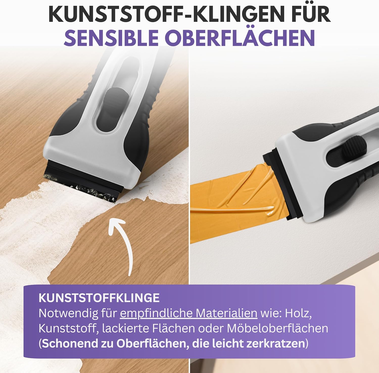Thumbnail 6 de Filzada Küchenschaber Grau – Glas-Keramik-Spezialschaber mit 15 Klingen