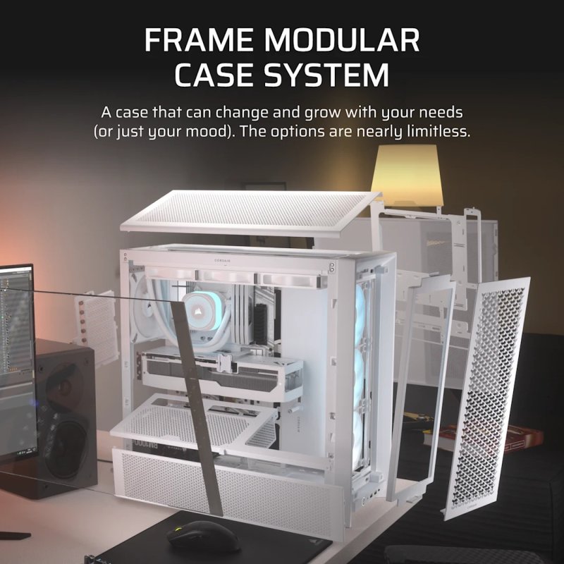 Thumbnail 1 de Corsair FRAME 4000D RS ARGB caja semitorre E-ATX blanca