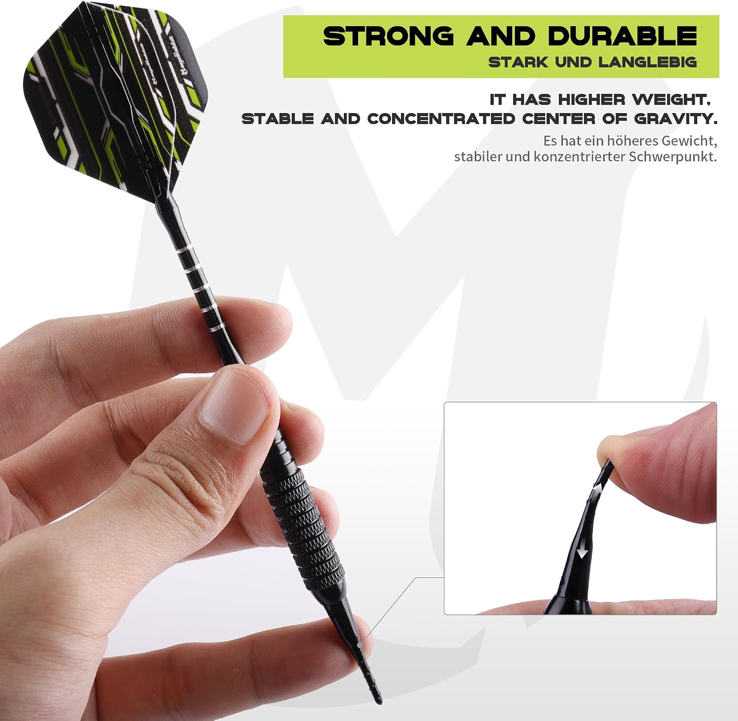 Detalle 1 de MageRabbit soft tip darts set, 18g