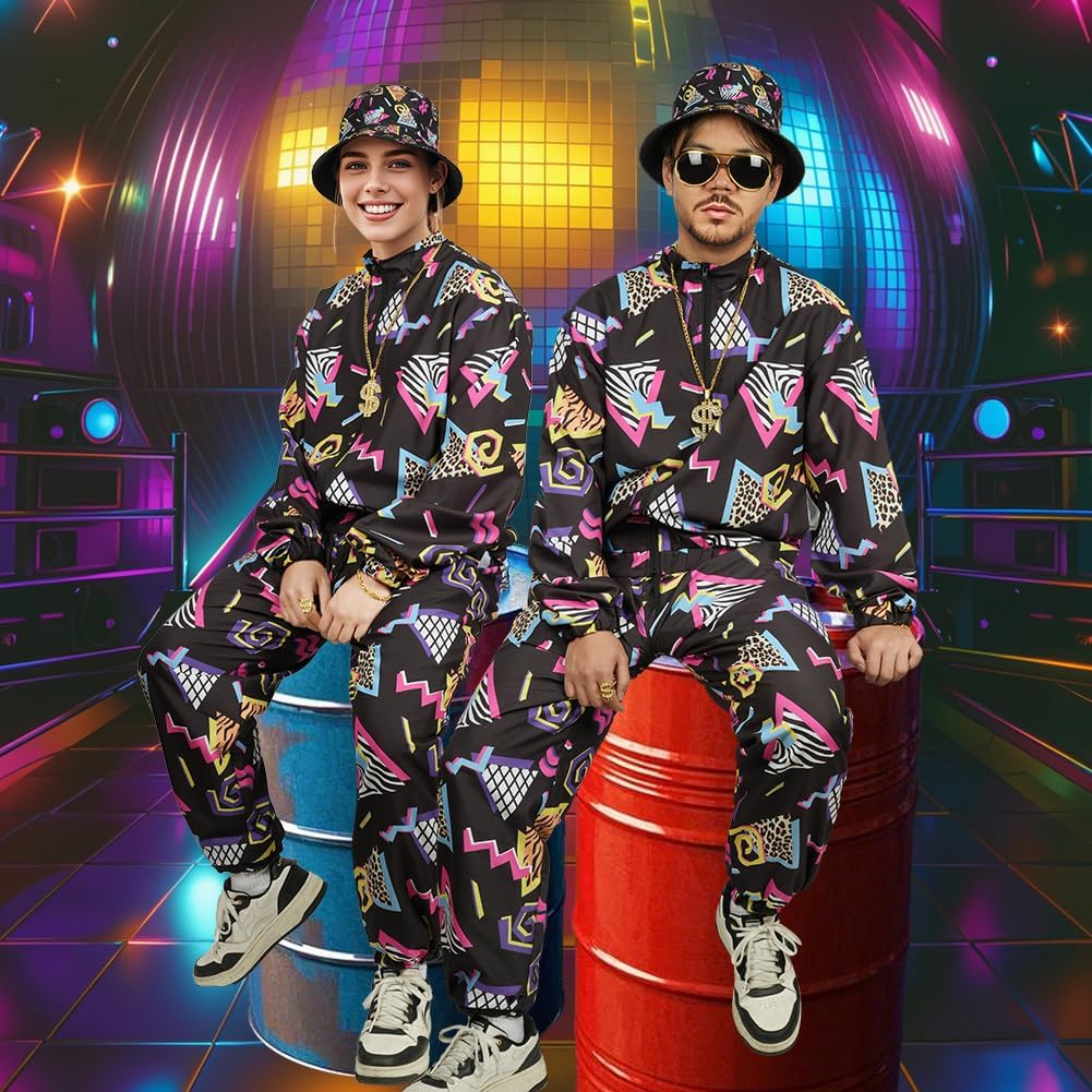 Thumbnail 5 de AYBUY jaren 80/90-kostuum voor heren, 3-delig met overhemd, broek en hoed