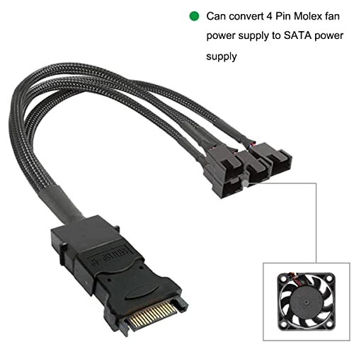 Detalle de HAAMNING7: Adattatore SATA 15Pin a Molex 4Pin IDE – 4 pezzi, soluzione per alimentazione HDD/IDE